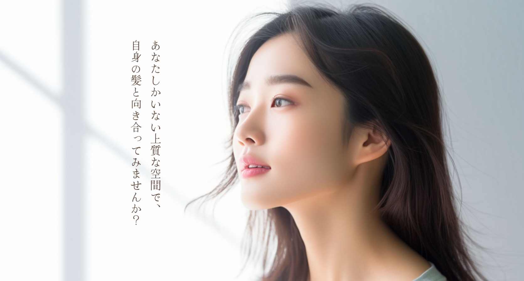 あなたしかいない上質な空間で、自身の髪と向き合ってみませんか？